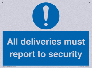 All deliveries must report to security
